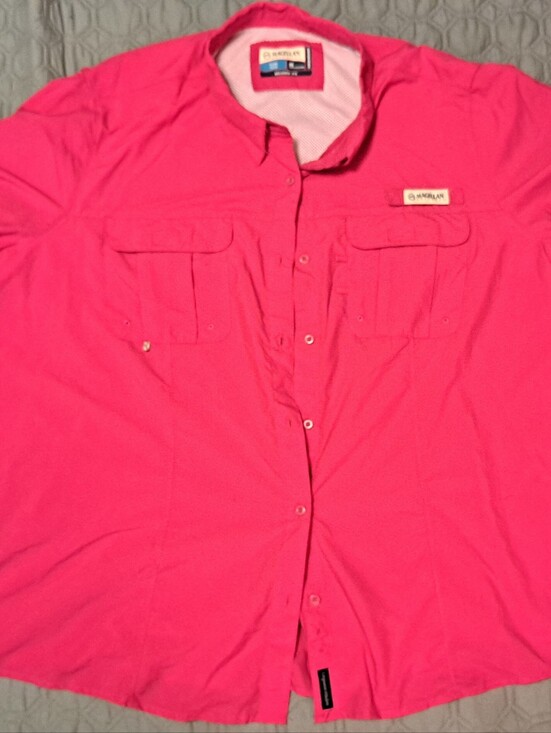 Magellan Outdoors Tops - Magellan Casual Button-Down Shirt — Hot Pink Size 3X
